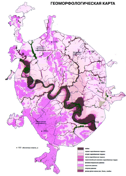 Карта ландшафта москвы